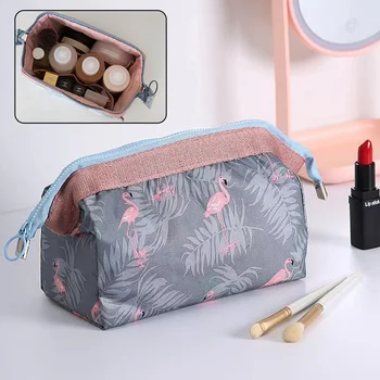 2023 Ženy Kozmetická Taška Organizátor Essentials Cestovné Tašky Flamingo Prenosné Puzdro Na Ceruzku Krásy Make-Up Toaletná Vaňa Storage Pack